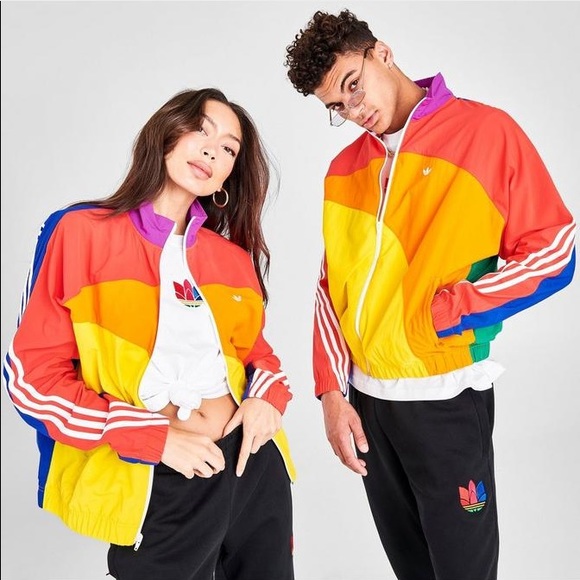 NWT Adidas pride off center rainbow jacket - Picture 3 of 15